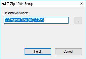 Okienko z podaną ścieżką instalacji programu